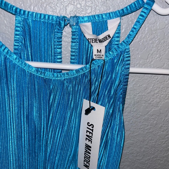 Steve Madden Vibrant Blue Pleated Dress - Picture 2 of 4